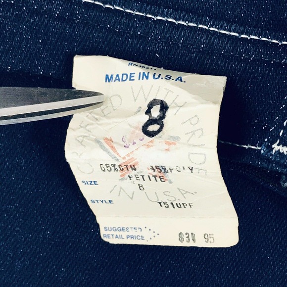 Taylor Togs 8 Blue Jeans High Rise Unicorn I - Picture 2 of 7